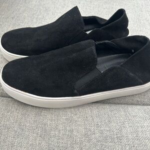 Black Suede Slip-On Womens Shoe